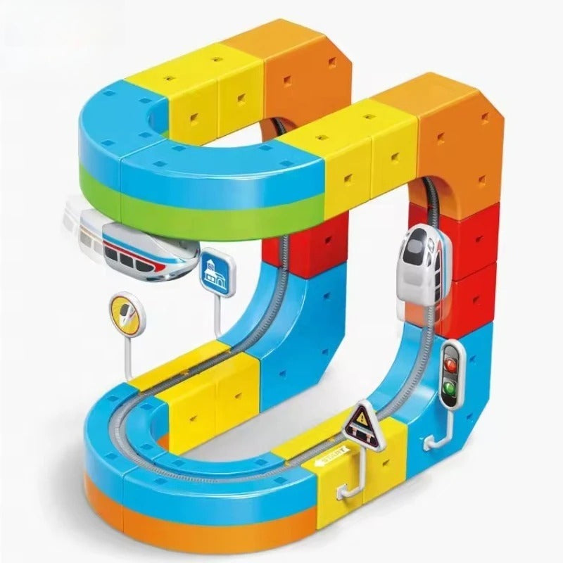 BrickRails™  Magnetic rail train set