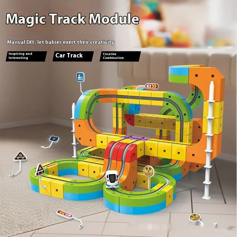 BrickRails™  Magnetic rail train set
