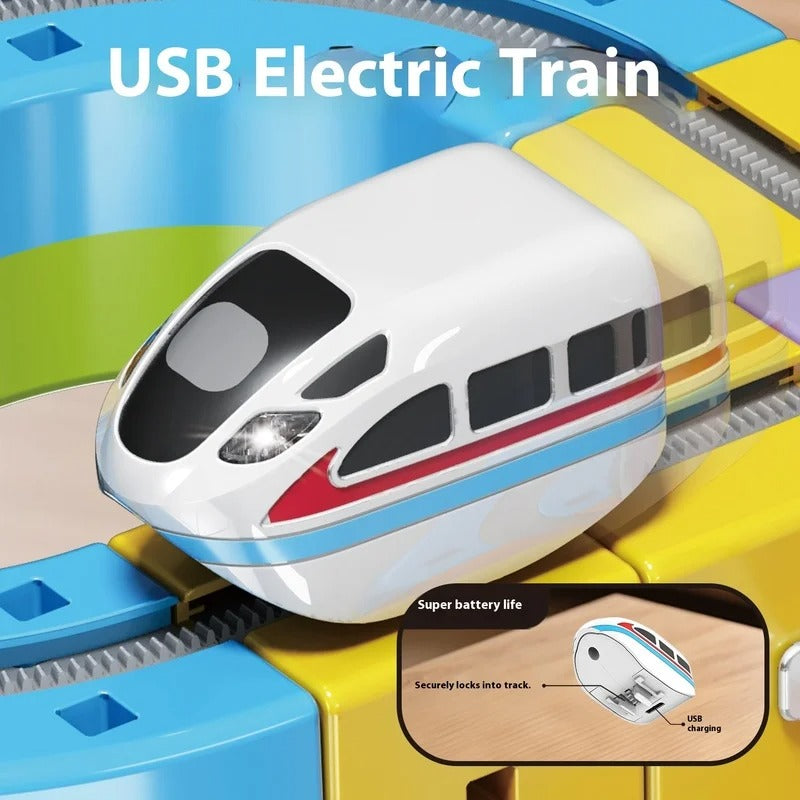 BrickRails™  Magnetic rail train set