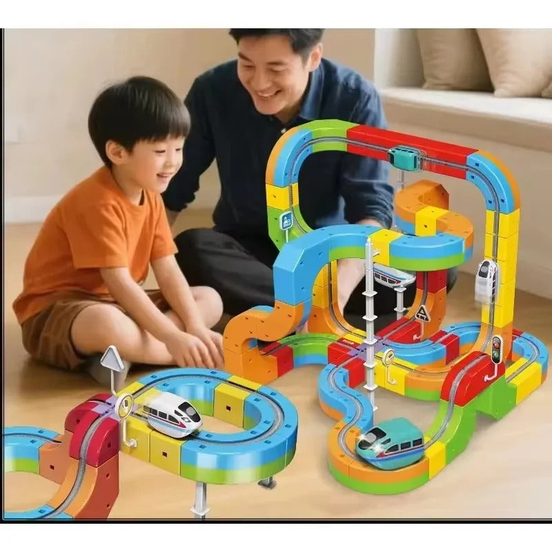 BrickRails™  Magnetic rail train set