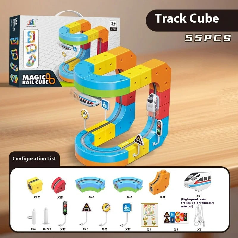 BrickRails™  Magnetic rail train set