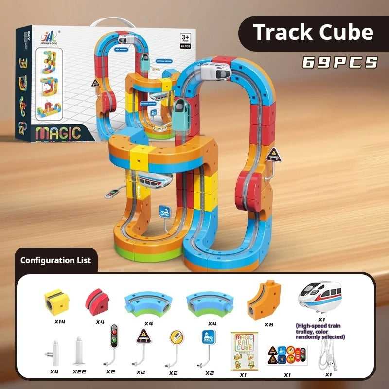 BrickRails™  Magnetic rail train set